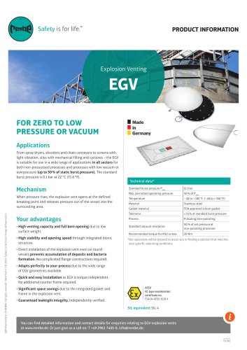 EGV Product Information