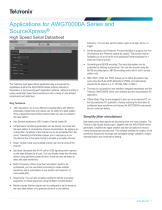 Applications for AWG70000A Series and SourceXpress® High Speed Serial Datasheet - 1