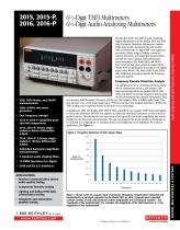 Models 2015 and 2015-P 6-1/2 Digit THD Multimeters and Models 2016 and 2016-P 6-1/2 Digit Audio Analyzing Multimeter - 1