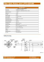 Fiber Optic Rotary Joint MM w3 mm cable (Kevlar lined) or armor LPFO-02B-MM-2