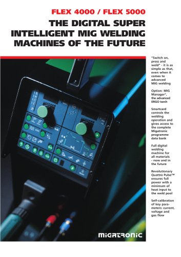 FLEX 4000/5000 DUO Inverter-based MIG/MAG with pulse