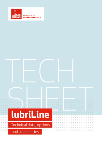lubriLine Technical Data, Options and Accessoires