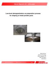 Low-level demagnetization as preparation process for shaping of metal powder parts - 1