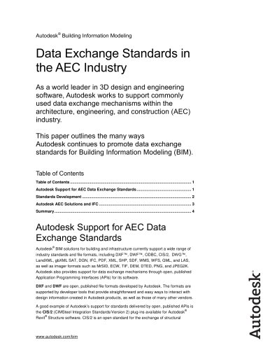 Data Exchange Standards in the AEC Industry