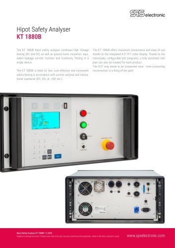 Hipot Safety Analyser KT 1880B