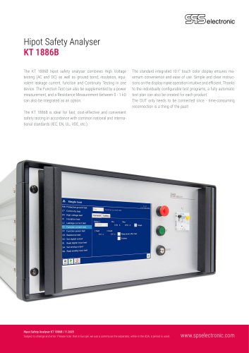 Hipot Safety Analyser KT 1886B