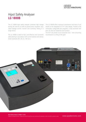 Hipot Safety Analyser LG 1800B