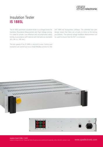 Insulation Tester IS 1885L