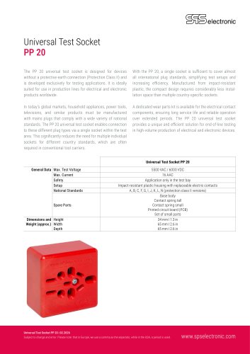 Universal Test Socket PP 20