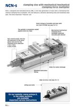 Clamping vise with mechanical/mechanical clamping force multiplier NCN - 2