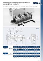 Clamping vise with mechanical/mechanical clamping force multiplier NCN - 3