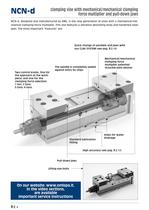 Clamping vise with mechanical/mechanical clamping force multiplier NCN - 4