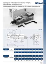 Clamping vise with mechanical/mechanical clamping force multiplier NCN - 5