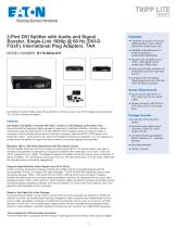 2-Port DVI Splitter with Audio and Signal Booster, Single-Link 1080p @ 60 Hz (DVI-D F/2xF), International Plug Adapters, TAA MODEL NUMBER: B116-002A-INT-1