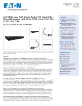 4x2 HDMI over Cat6 Matrix Switch Kit, Switch/2x Pigtail Receivers - 4K 60 Hz, HDR, 4:4:4, PoC, 230 ft. (70.1 m), TAA MODEL NUMBER: B127A-4X2-BH2PH-1