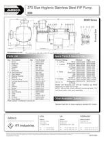 370 Size Hygienic Stainless Steel FIP Pump - 2