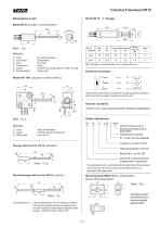 Inductive linear displacement transducer IW101 - 2