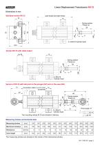 Potentiometric displacement transducer RH33 - 2