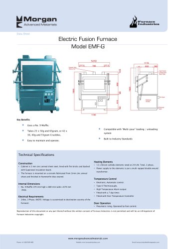 Electric Fusion Furnace Model EMF-G