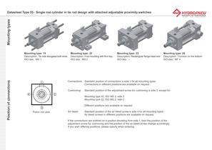 Type 55 · Hydraulic single rod cylinder in tie rod design with built-on variable proximity switches - 3