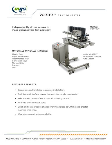 VORTEX™ TRAY DENESTER