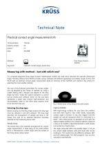 Contact angle measurement in practice (4): Measuring with method – but with which one? - 1