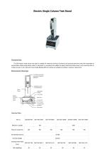 Electric Single Column Test Stand Characteristic - 1