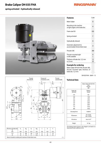 Datasheet DH 035 FHA