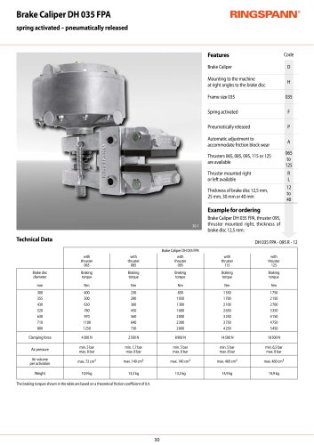 Datasheet DH 035 FPA
