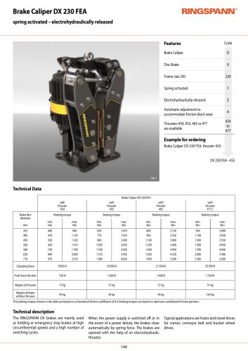 Datasheet DX 230 FEA