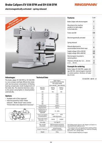Datasheet EH 038 EFM