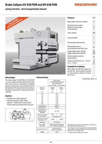 Datasheet EH 038 FEM