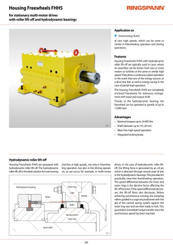 Datasheet Housing Freewheels FHHS