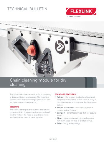 Chain cleaning module for dry cleaning