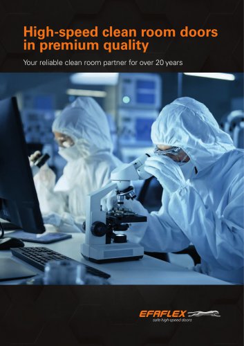 High-speed clean room doors in premium quality