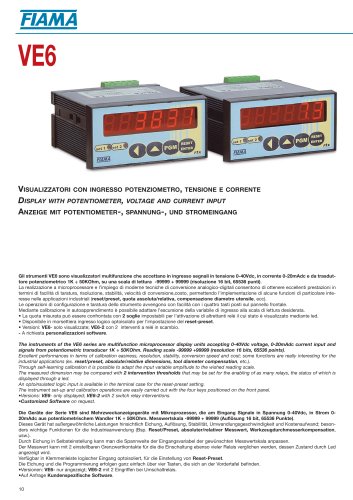 VE6 Display with potentiometer, voltage and current input