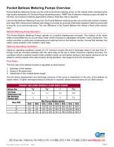 Pocket Bellows Metering Pumps - 2