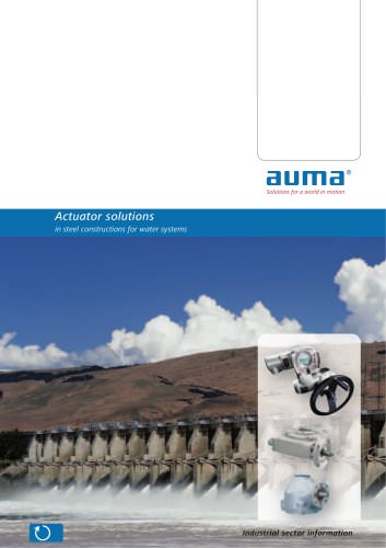 Actuator solutions in steel constructions for water systems