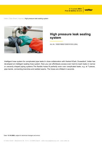 High-pressure leak sealing system