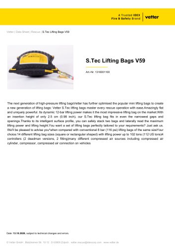 S.Tec lifting bags 174 psi