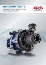 MAGSON MAS - size 4-6 Magnetically coupled centrifugal pumps made of plasics PP / ETFE