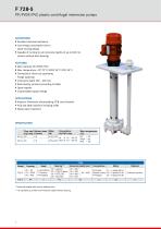 Plastic centrifugal immersion pumps - VERTIFLOW F728-4