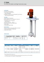 Plastic centrifugal immersion pumps - VERTIFLOW F728-6
