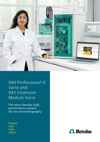 940 Professional IC Vario / 942 Extension Module Vario &ndash; Modular complete system for ion chromatography