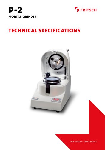 Technical specifications P-2