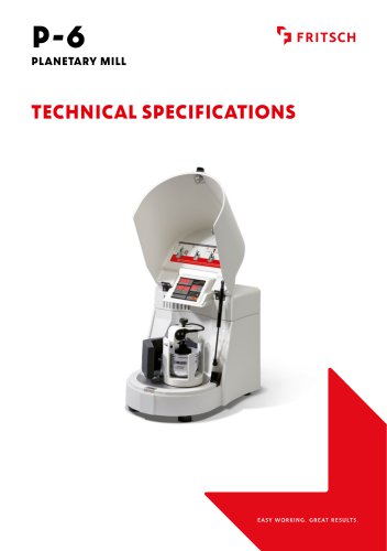 Technical specifications P-6