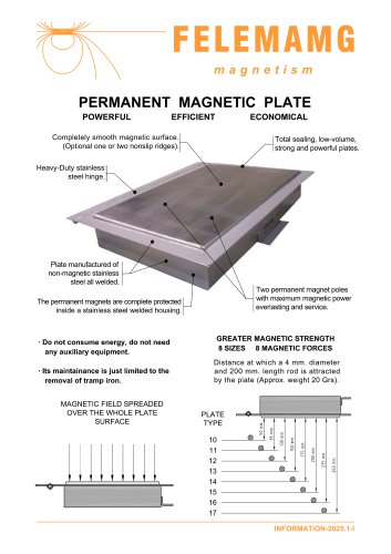 PERMANENT MAGNETIC PLATE