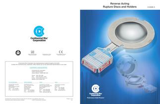 Reverse Acting Rupture Discs and Holders 3 - 1