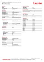 Technical data sheet Single light beam safety device transmitter-2