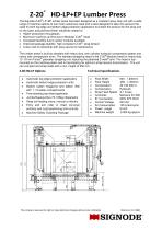 Z-20 HD-LP+EP Lumber Press - 2